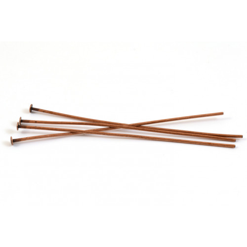 HEADPINS, 25MM ANTIQUE COPPER (PACK OF 25)